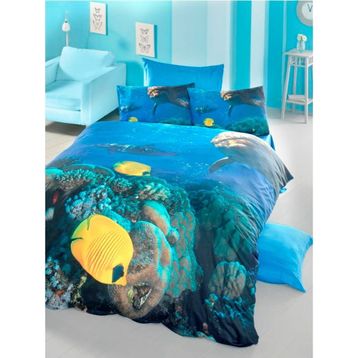 Komfort Home 3D Çift Kişilik Pamuk Saten 200 x 220 cm Nevresim Takımı