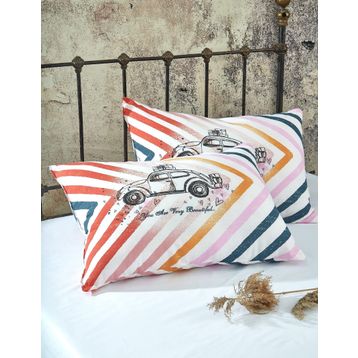 Komfort Home Baskılı Pamuklu Silikon Dolgulu 50x70 cm Yastık
