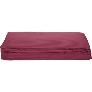 Komfort Home Battal Boy Çizgili Pamuk Saten Bordo Nevresim Takımı