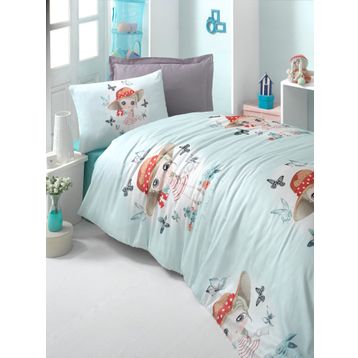 Komfort Home Candy Girl Ranforce Turkuaz Genç Nevresim Takımı