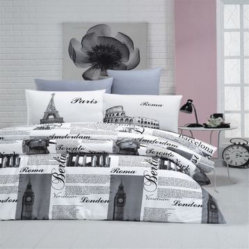 Komfort Home Çift Kişilik Ranforce City Nevresim Takım
