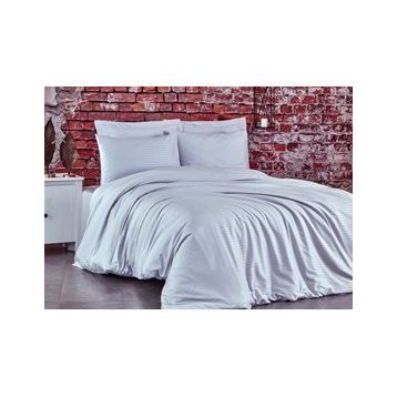 Komfort Home Çizgili Pamuk Saten Battal Boy Nevresim Takım