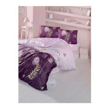 Komfort Home Hale Ranforce Mor Tek Kişilik Nevresim Takımı Seti