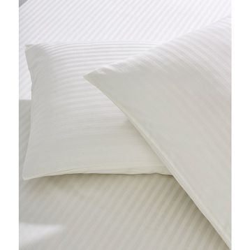 Komfort Home Krem 2 Adet Çizgili Pamuk Saten Yastık Kılıfı
