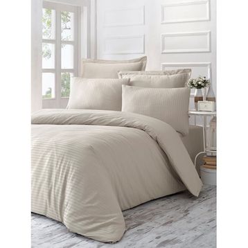 Komfort Home Ln Beige Tek Kişilik Exclusive Deluxe Saten Nevresim Takımı