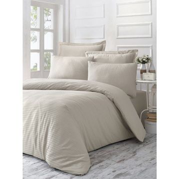 Komfort Home Ln Beige Tek Kişilik Exclusive Deluxe Saten Nevresim Takımı