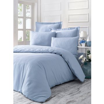 Komfort Home Ln Blue Tek Kişilik Exclusive Deluxe Saten Nevresim Takımı