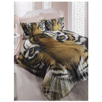 Komfort Home Mavi 3D Çift Kişilik Pamuk Saten 200 x 220 cm Nevresim Takımı