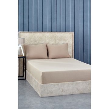Komfort Home Penye Lastikli Bej 100x200 cm Tek Kişilik Çarşaf Seti