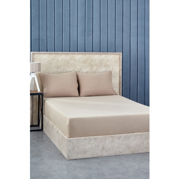 Komfort Home Penye Lastikli Bej 120x200 cm Tek Kişilik Çarşaf Seti