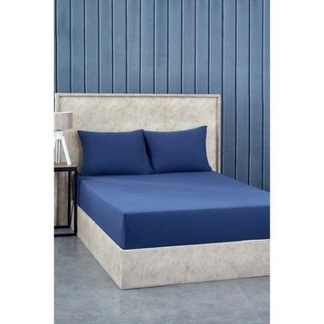 Komfort Home Penye Lastikli Lacivert 100x200 cm Tek Kişilik Çarşaf Seti