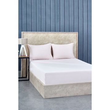 Komfort Home Penye Lastikli Pudra 180x200 cm Battal Boy Çarşaf Seti