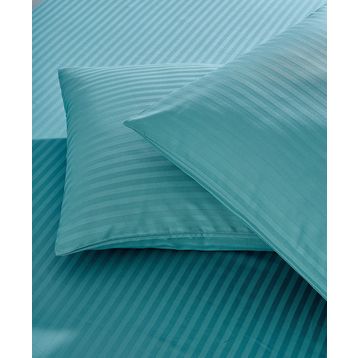 Komfort Home Petrol Yeşili 2 Adet Çizgili Pamuk Saten Yastık Kılıfı