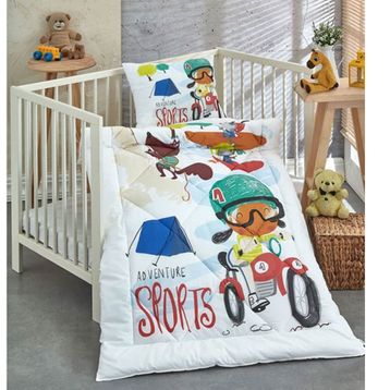 Komfort Home Silikon Baskılı Pamuklu Elyaf Bebek Yorganı