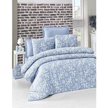 Komfort Home Tek Kişilik Exclusive Deluxe Saten Blue Nevresim Takımı