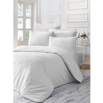 Komfort Home Tek Kişilik Exclusive Deluxe Saten Ln White Nevresim Takımı