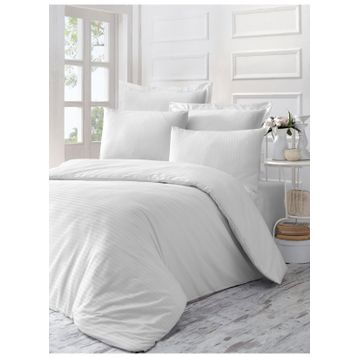 Komfort Home Tek Kişilik Exclusive Deluxe Saten Ln White Nevresim Takımı