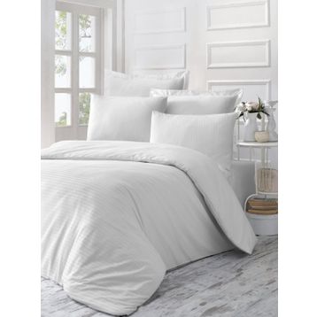 Komfort Home Tek Kişilik Exclusive Deluxe Saten Ln White Nevresim Takımı