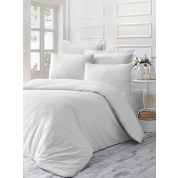 Komfort Home Tek Kişilik Exclusive Deluxe Saten Ln White Nevresim Takımı
