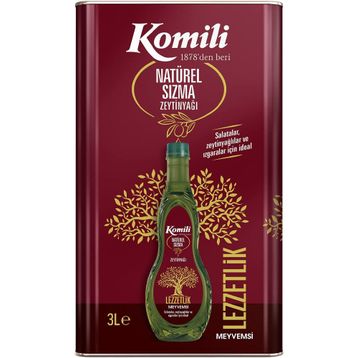 Komili 3 lt Meyvemsi Teneke Sızma Zeytinyağı