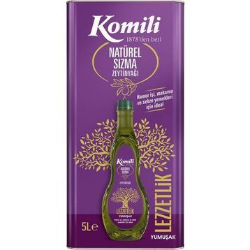 Komili Lezzetlik Yumuşak 5 lt Natürel Sızma Zeytinyağı