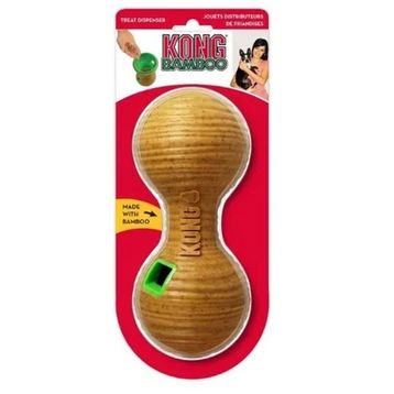 Kong Bamboo Feeder Medium Dambıl Şeklinde Köpekler için Ödül Maması Dağıtma Oyuncağı