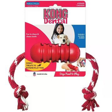 Kong Dental Diş Temizliği Sağlayan İp Sallantılı M Köpek Oyuncağı