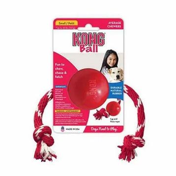Kong İpli Kauçuk Top Small 6.5 cm Köpek Oyuncağı