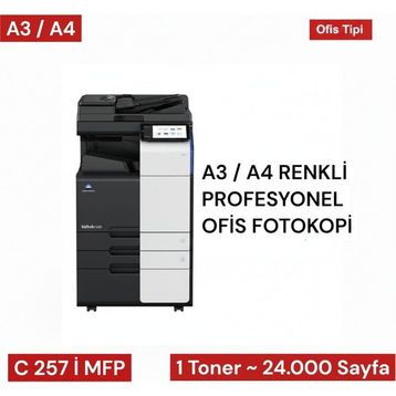 Konica Minolta Bizhub C257İ Çok Fonksiyonlu Renkli Lazer Yazıcı