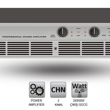 Konig A-2000 2x750 Watt Power Amfi