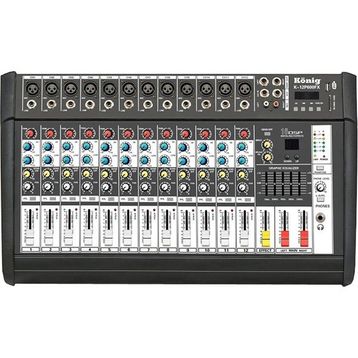 König K-12 P600 FX 2x300 Watt 12 Kanal Power Mikser