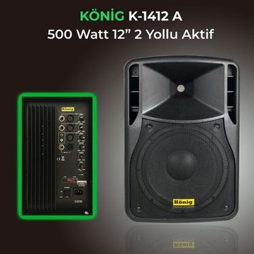 Konig K-1412 A 12 inç 300 W Aktif Hoparlör