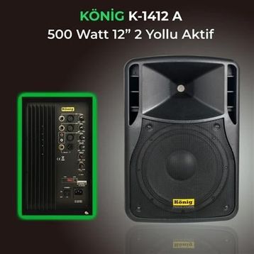 Konig K-1412 A 12 inç 300 W Aktif Hoparlör