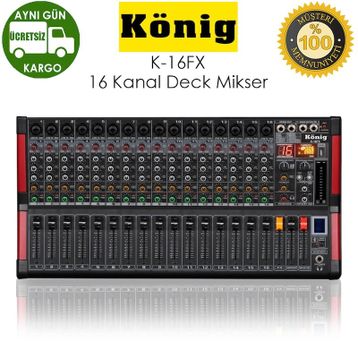 Konig K-16FX 16 Kanal Ses Mikseri