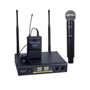 Konig K-402 El Yaka İki Kanal Uhf Telsiz Mikrofon