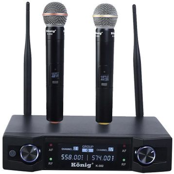 Konig K-402 El Yaka İki Kanal Uhf Telsiz Mikrofon