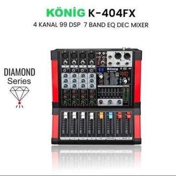 Konig K-404 FX Ultra Slim 4 Kanal Mikser