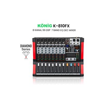 Konig K-810FX 8 Kanal Ses Mikseri
