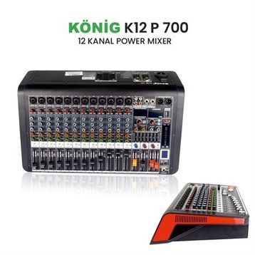 Konig K12 P700 FX 12 Kanal 2x700 W Power Mikser