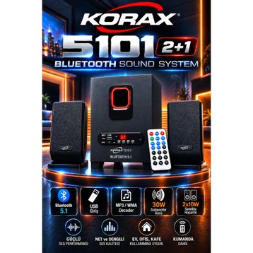 Korax KX-FM5101 Bluetooth 2+1 Ses Sistemi