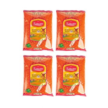 Korcan 1 kg Kırmızı Mercimek (4 adet)