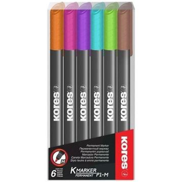 Kores Set 6'lı Pvc Permanet Marker