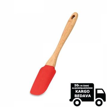 Korkmaz A 594 Kırmızı Natura Twisty Hamur Spatulası