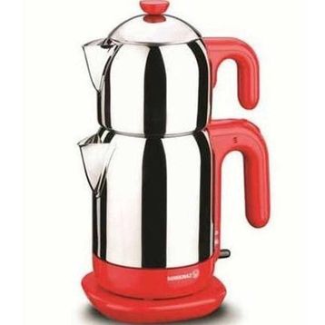 Korkmaz A369-01 Demtez Inox-Kırmızı Çay Makinesi