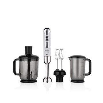 Korkmaz A447-14 Mia Mega Vanilya Krom Beyaz Blender Set