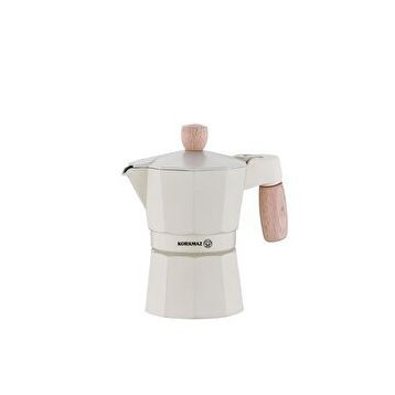 Korkmaz A5571 Etna Dayanıklı 3 Fincan 150 ml Beyaz Renk Moka Pot