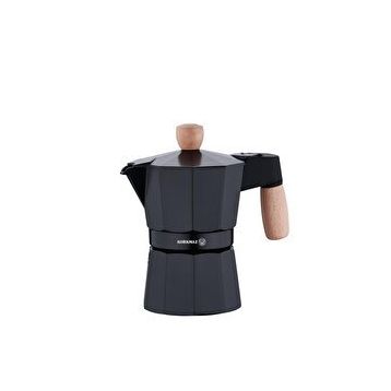 Korkmaz A5572 Etna Dayanıklı 3 Fincan 150 ml Siyah Renk Moka Pot
