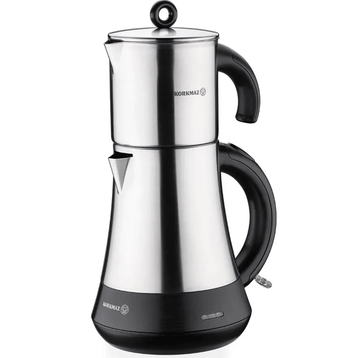 Korkmaz A851-01 Hasbahçe Satin Siyah Çay Makinesi