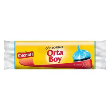 Koroplast 15 Adet x 8li Güçlü Çöp Torbası Orta Boy