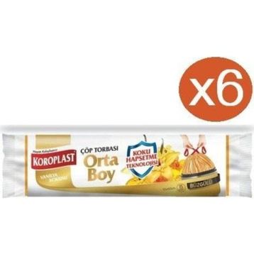 Koroplast 15'li Büzgülü Vanilyalı Orta Boy Çöp Poşeti (2 adet)